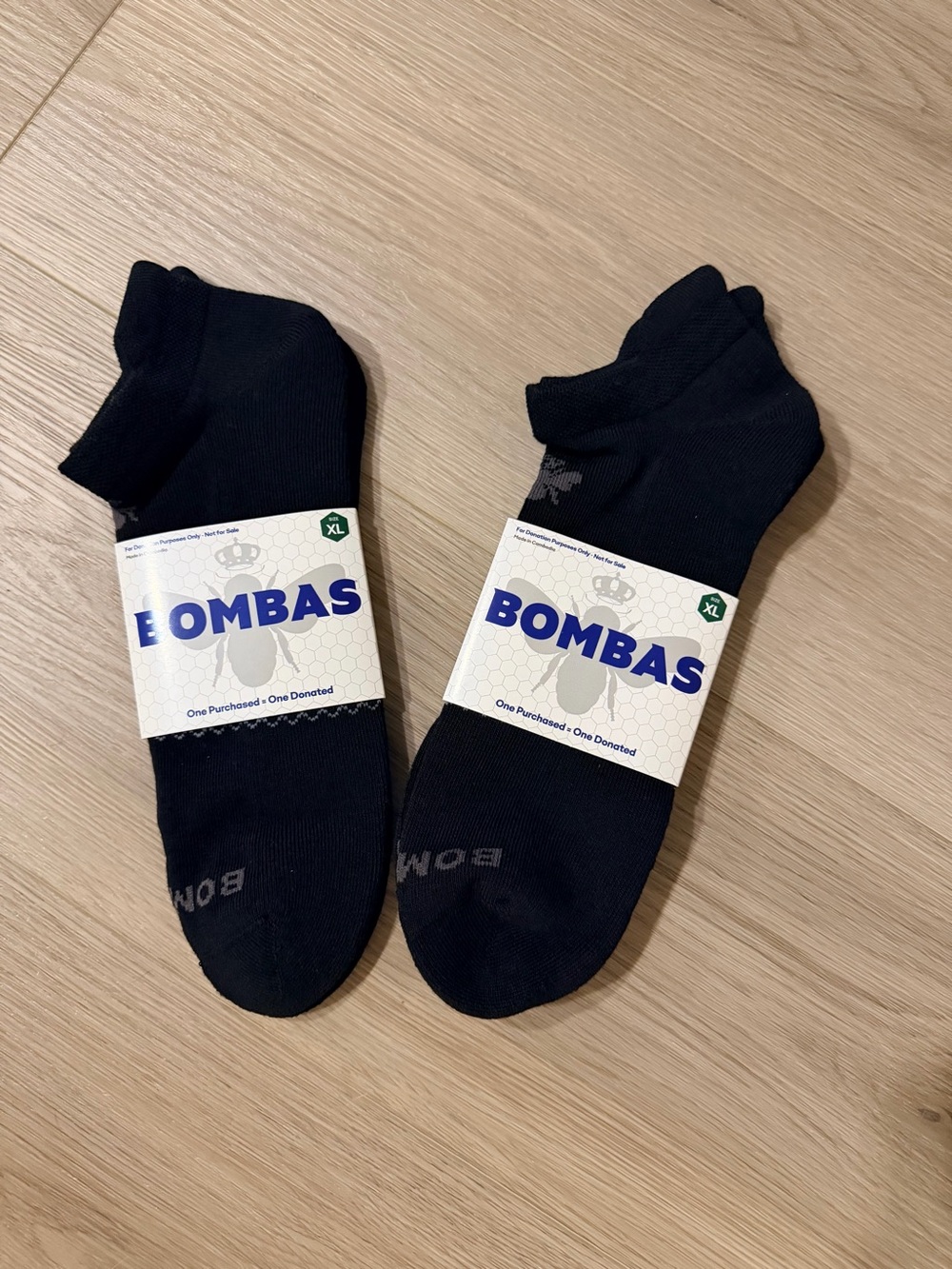Bombas Men's Low-Cut Ankle Socks - Black (XL) 2 Sets MSRP $30